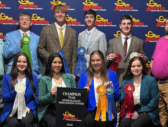 Area Students Help Lead Angelo State Wool Judging Team to Win at San Antonio Stock Show