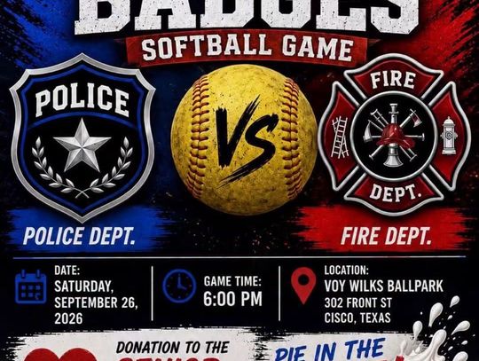 Battle of the Badges Softball Game Saturday, Sept. 26
