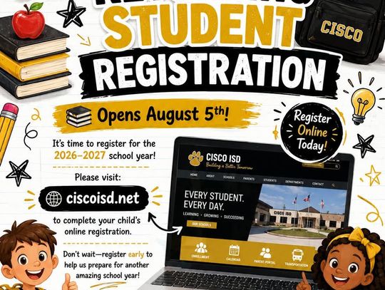 Cisco ISD New & Returning Students Registration August 5th