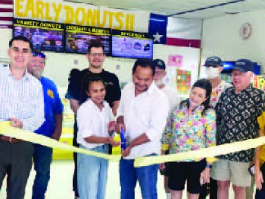 EARLY DONUTS RIBBON CUTTING--Let’s