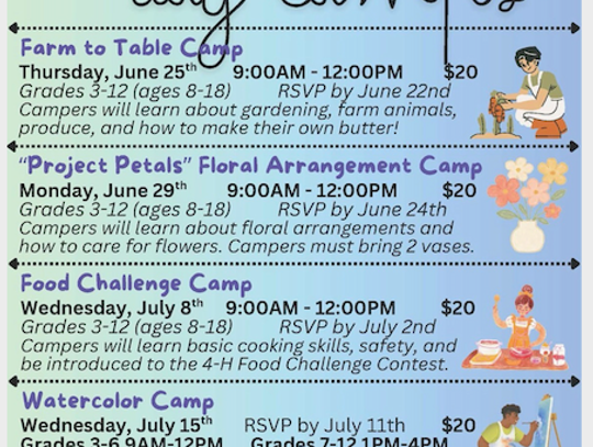 Eastland County Extension Office Summer Camps