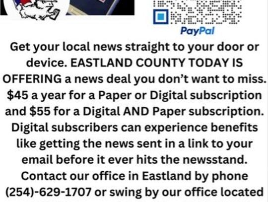 Eastland County Today Subscription News Deal 