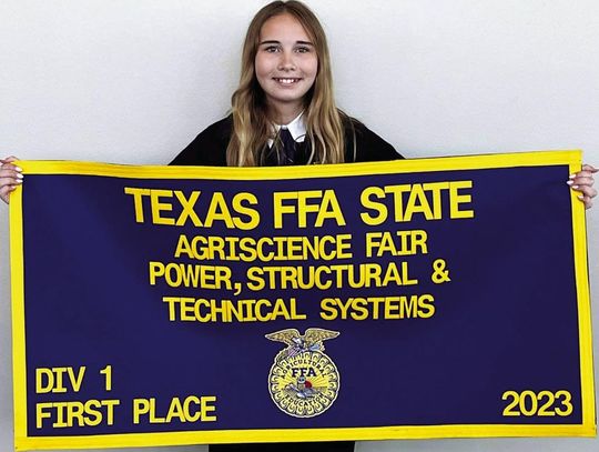 Eastland FFA State Champion Shelby Hatton