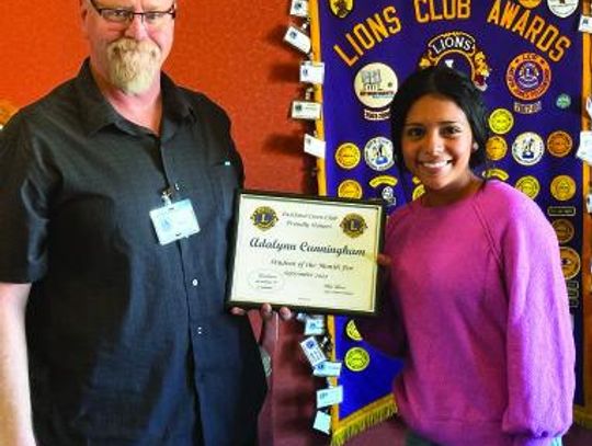 Eastland Lions Club Honors EHS Students of the Month