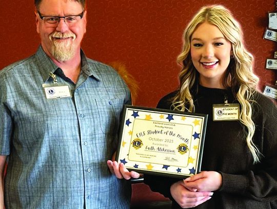 Eastland Lions Club Proudly Honors EHS Students of the Month