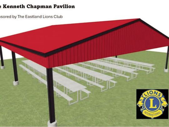 Eastland Lions Club undertakes New Project in City Park: The Kenneth Chapman Pavilion