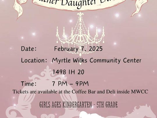 Father Daughter Dance Feb. 7th at Myrtle Wilks Community Center