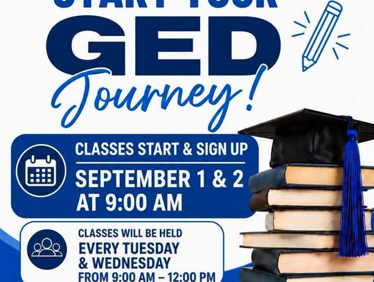 Get Your GED Starting September 1 & 2