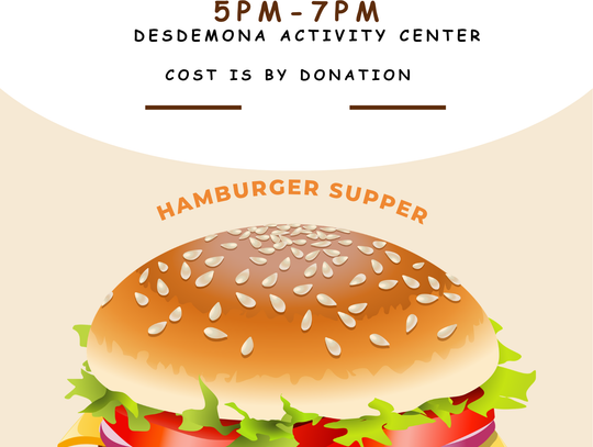 Hamburger Supper Saturday, September 19