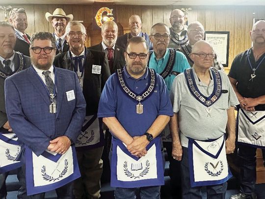 MASONIC LODGE OFFICERS INSTALLED