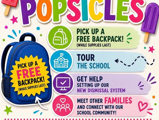 Pop In For Popsicles Monday, August 3rd  5-6:30 p.m. Cisco Elementary