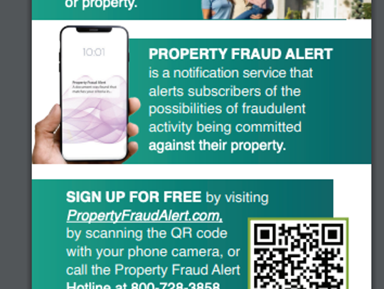Property Fraud Alert- Sign Up For Free