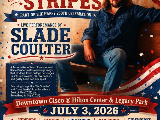 Slade Coulter to be at Cisco July 3rd  250th Celebration