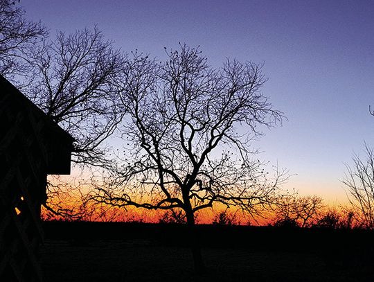 Sunset in Eastland County on a Cold Evening