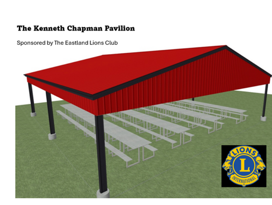 The Kenneth Chapman Pavilion – Sponsored by The Eastland Lions Club