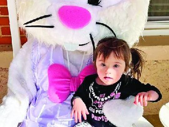 This young lady is taking time out to visit with the Easter Bunny at Cisco’s Easter Egg Hunt sponsored by Cisco Chamber of Commerce Saturday