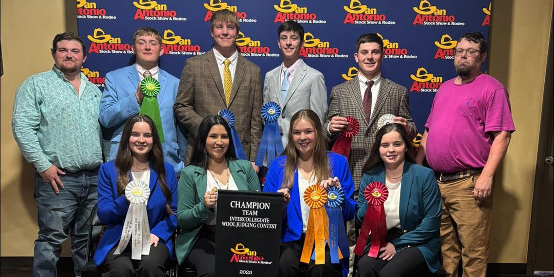 Area Students Help Lead Angelo State Wool Judging Team to Win at San Antonio Stock Show