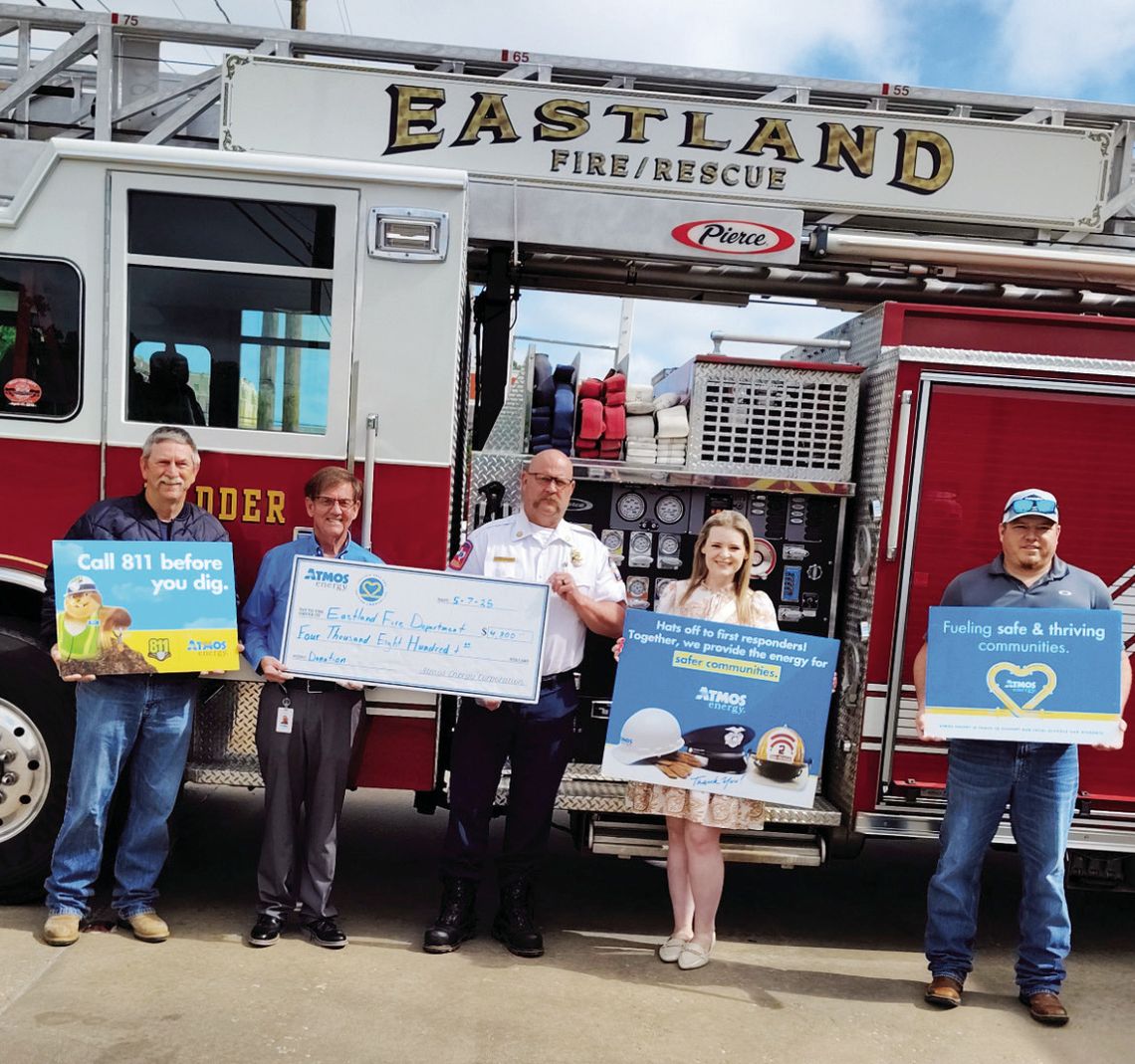 Atmos Energy makes Donation to Eastland Fire Department Atmos Energy makes Donation to Eastland Fire Department
