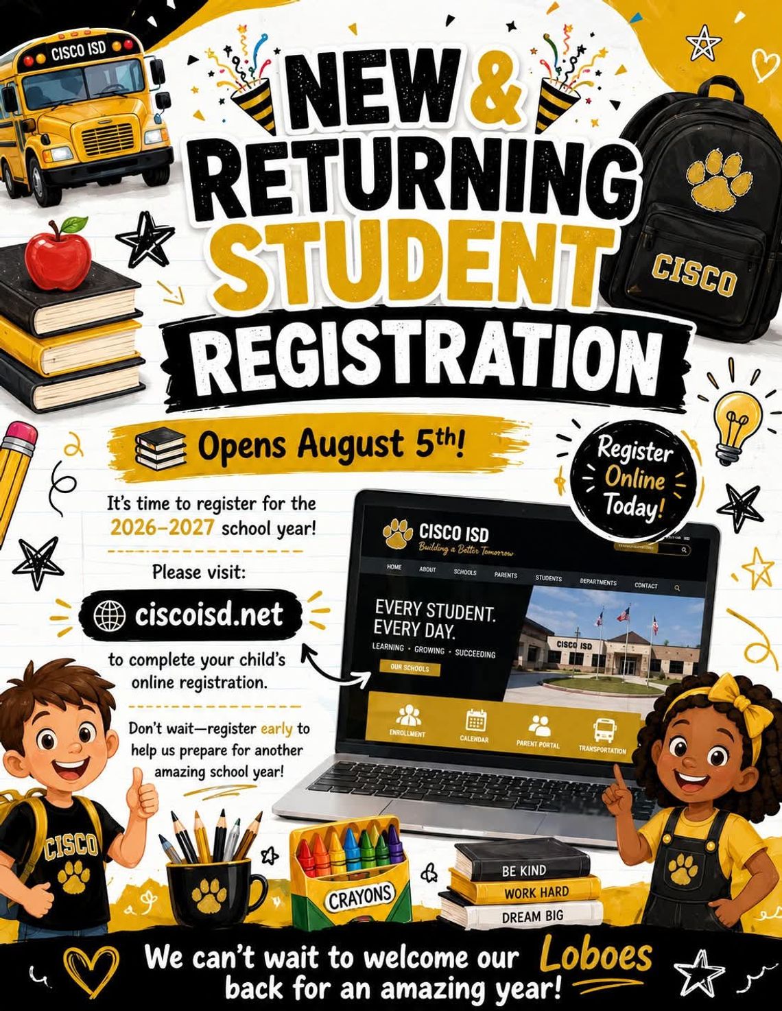 Cisco ISD New & Returning Students Registration August 5th Cisco ISD New & Returning Students Registration August 5th