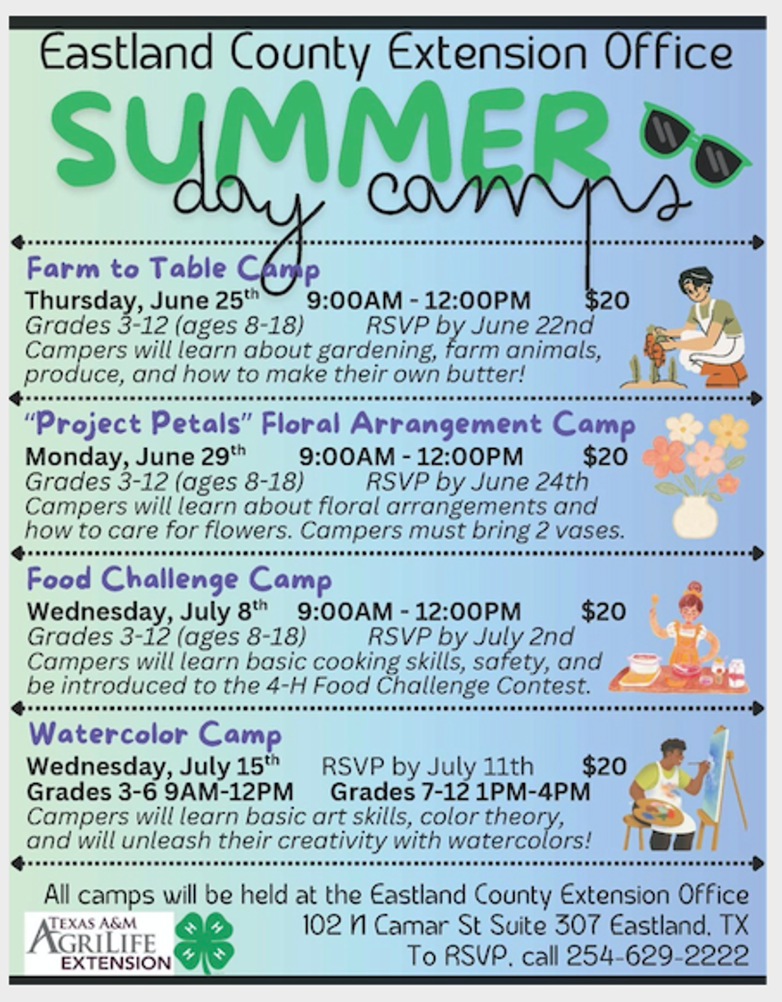 Eastland County Extension Office Summer Camps