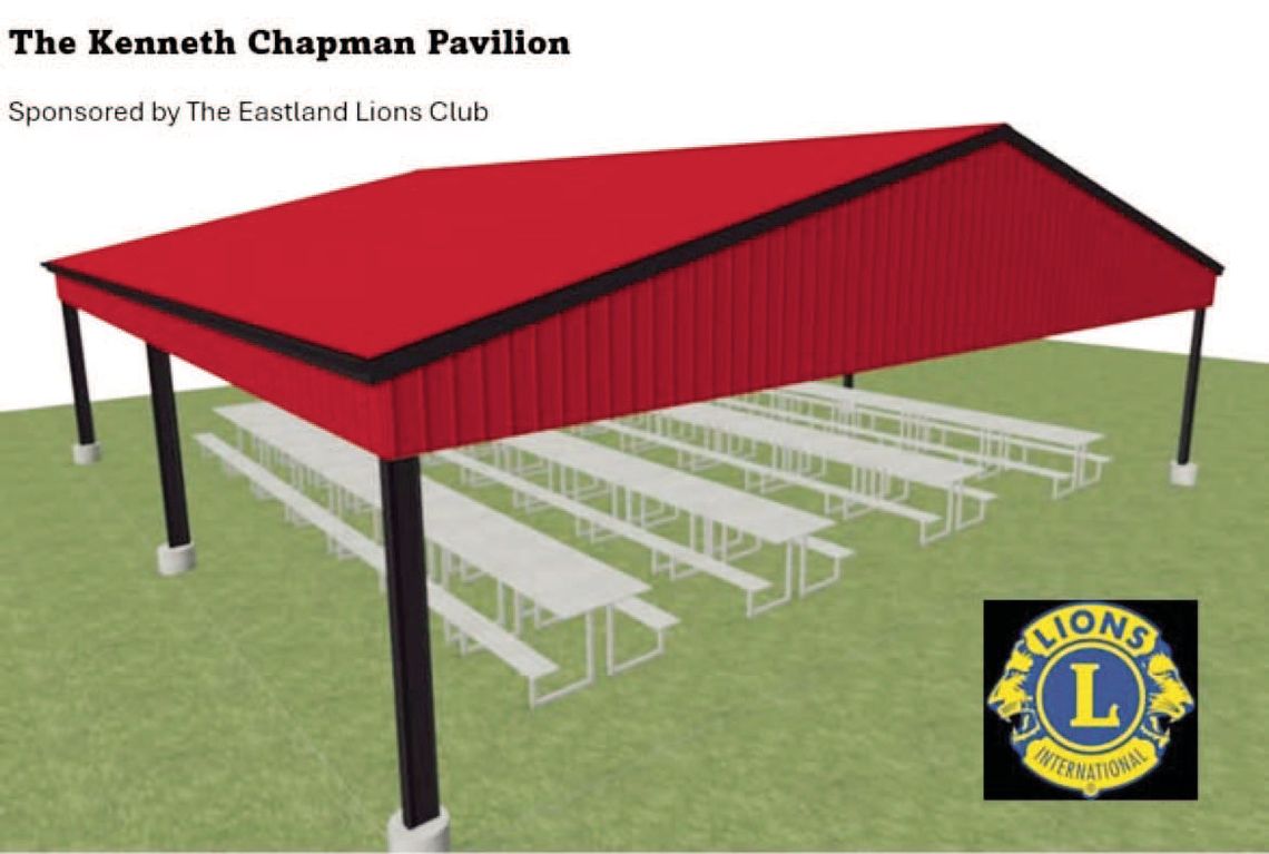 Eastland Lions Club undertakes New Project in City Park: The Kenneth Chapman Pavilion