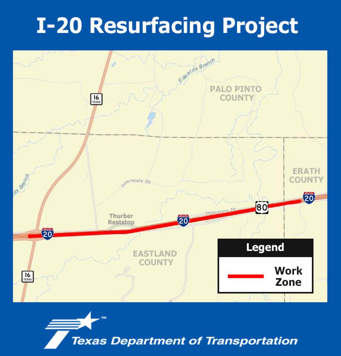 I-20 lane closures as roadwork gets underway next week TxDOT I-20 lane closures as roadwork gets underway next week TxDOT