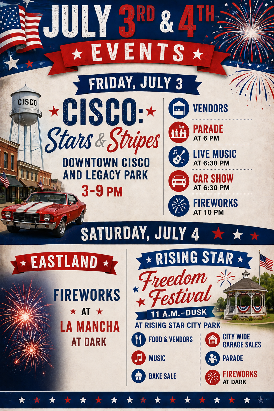 July 2nd, 3rd & 4th Events July 2nd, 3rd & 4th Events