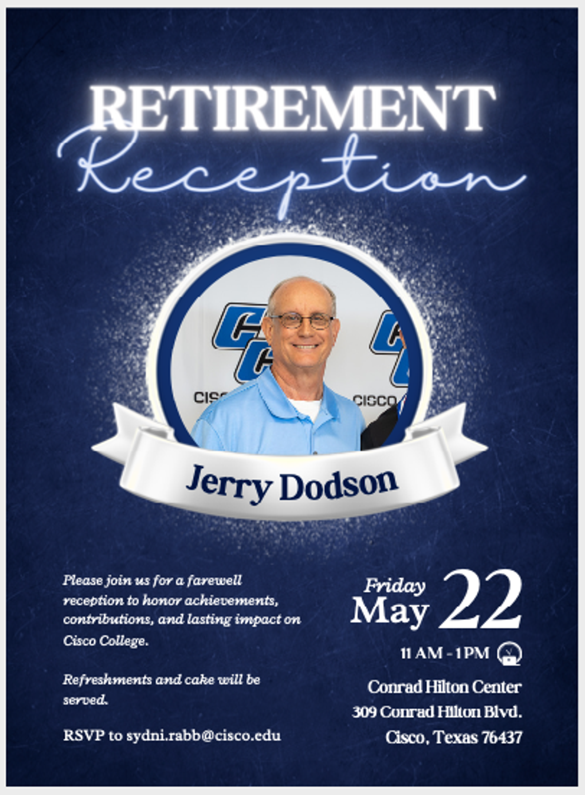 Retirement Reception for Jerry Dodson May 22