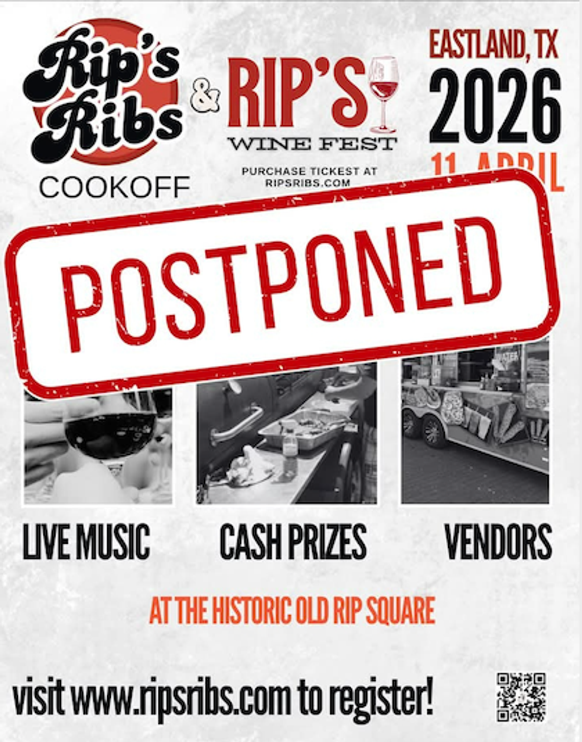 Rips Ribs & Wine Fest Postponed to May 9th