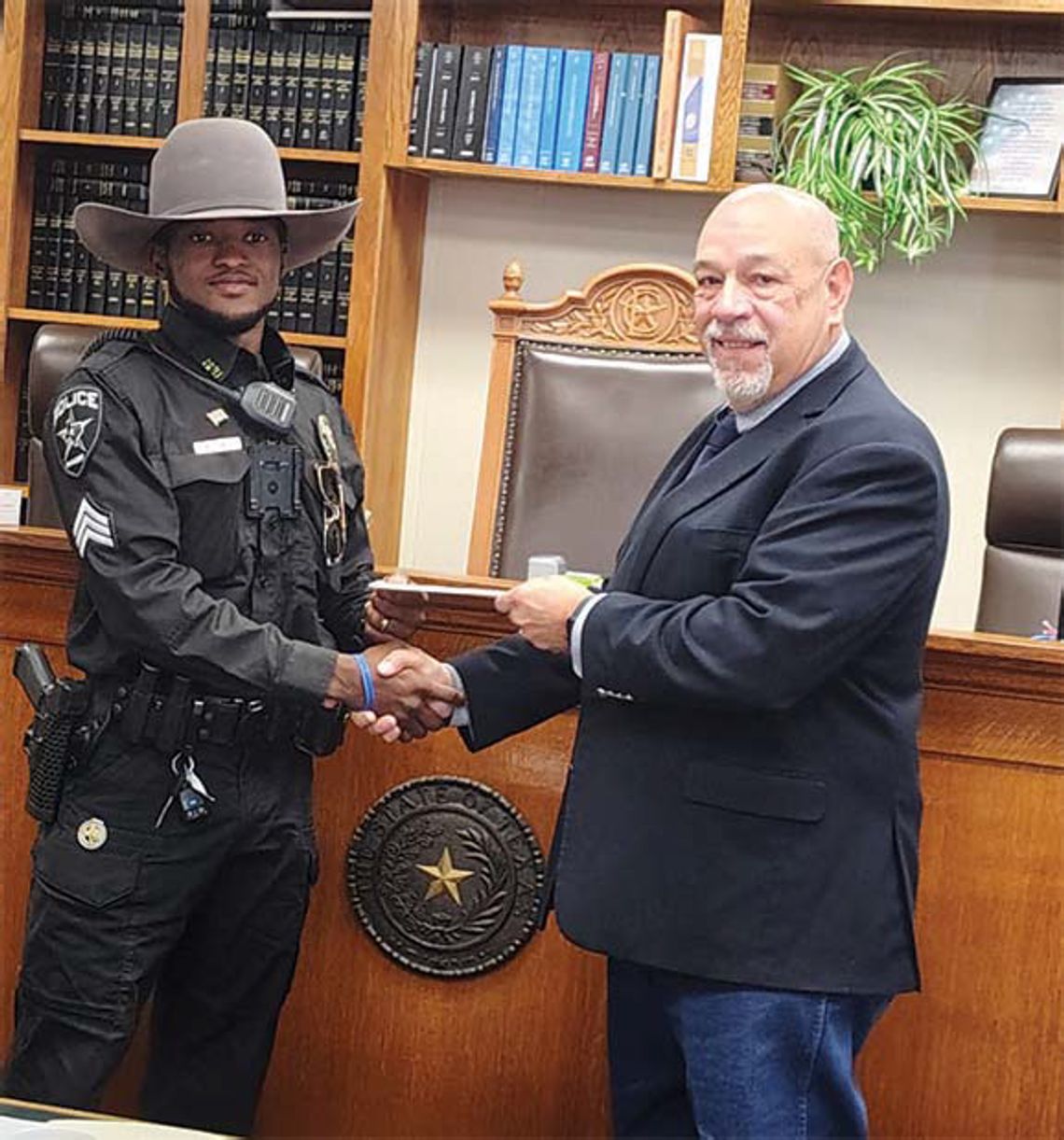 Sargent Michael Lewis presented Award