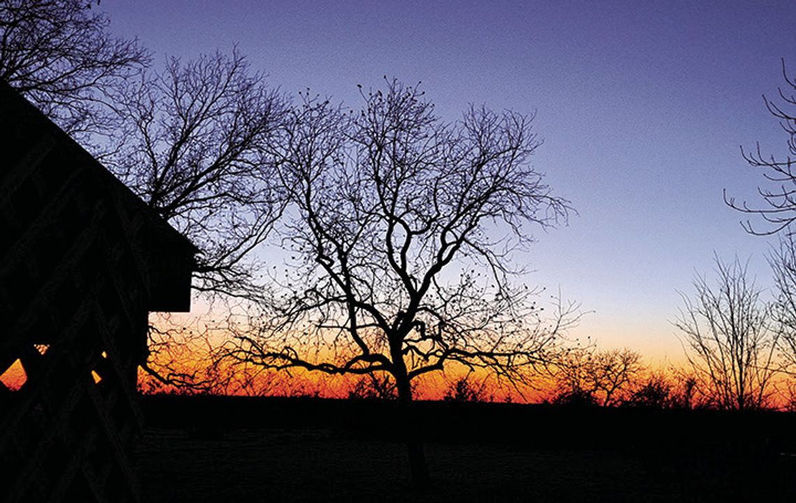 Sunset in Eastland County on a Cold Evening