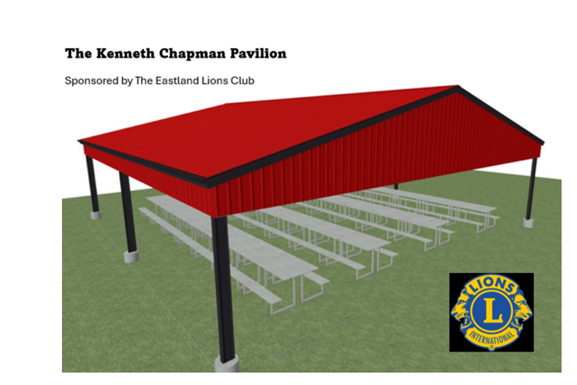 The Kenneth Chapman Pavilion – Sponsored by The Eastland Lions Club