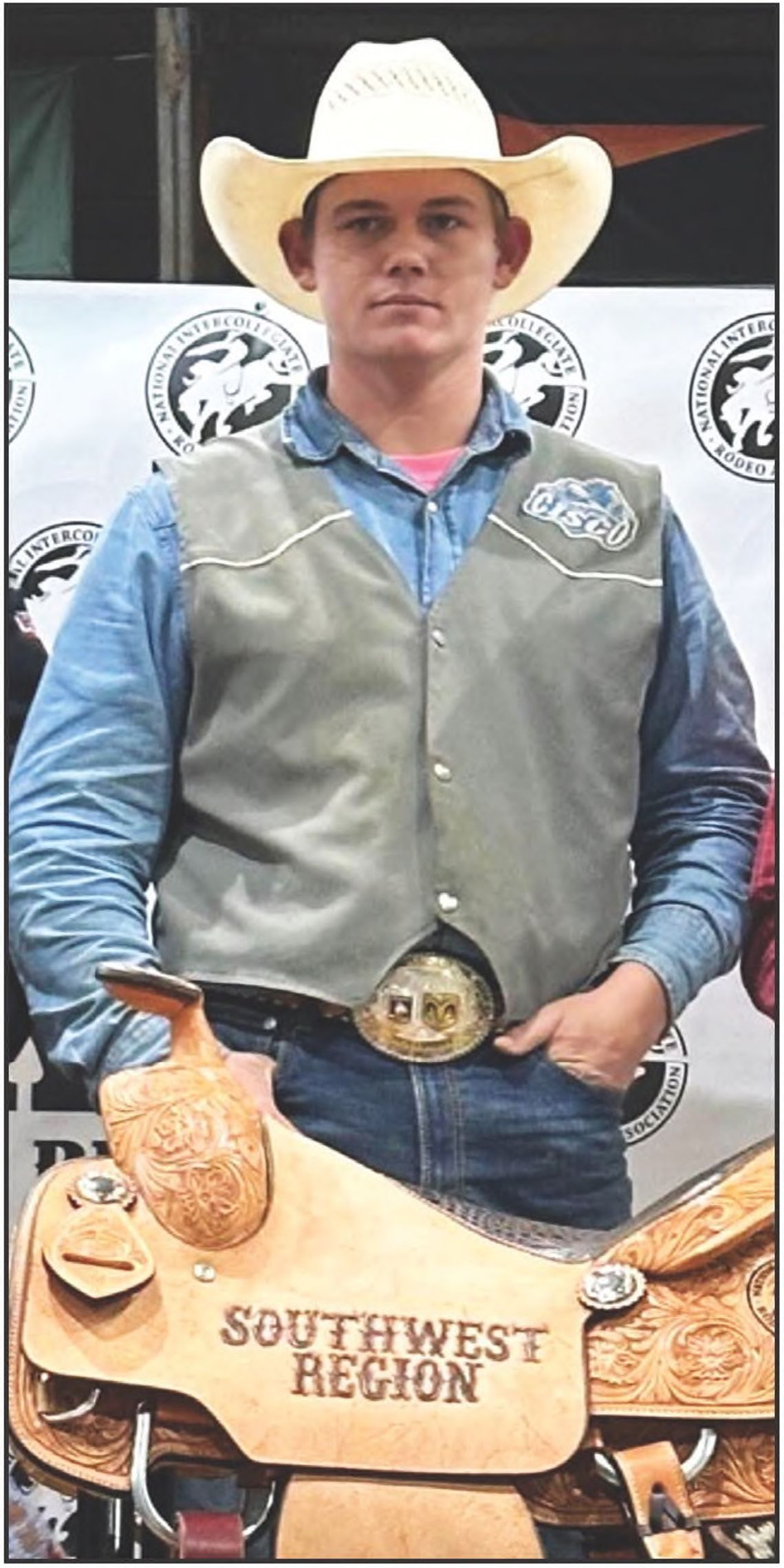 Tyler Bauerle (above) of Cisco College - is Southwest Region Champion Steer Wrestler!