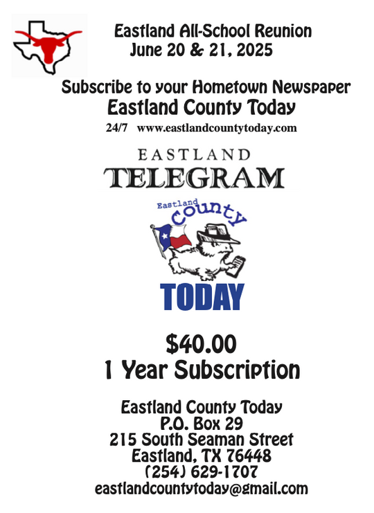 Eastland All School Reunion Subscription Special