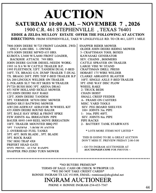 Ingram Auction